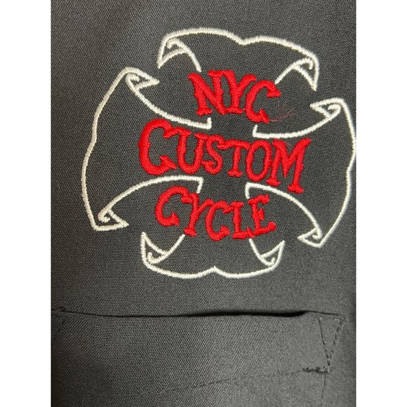 Johnny Suede “NYC Custom Cycle” Embroidered Skull Button USA Flaw - Picture 8 of 11